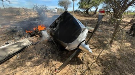 Avioneta con droga estrellada en Santa Cruz