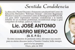 Lic. José Antonio Navarro Mercado Q. E. P. D.