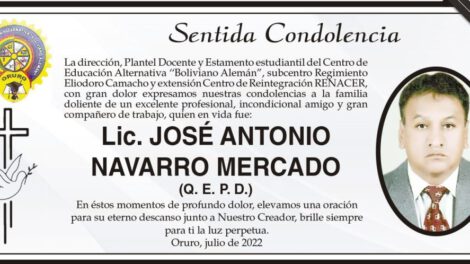 Lic. José Antonio Navarro Mercado Q. E. P. D.