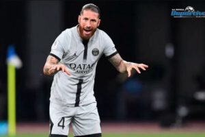 Sergio Ramos en su afán de demostrar sus condiciones en el PSG