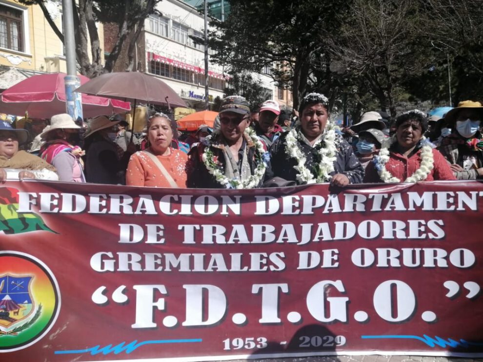 Gremiales de Oruro rechazan a exdirigente Abdón Véliz