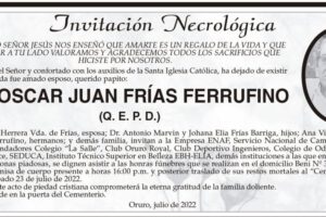 Lic. Oscar Juan Frías Ferrufino Q. E. P. D.