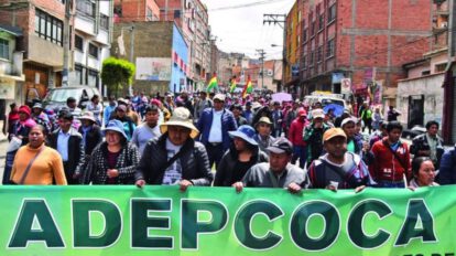 Movilización de Productores de Coca en La Paz