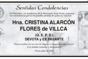 Cristina Alarcón Flores obituario