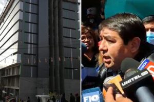 Incendio en la construcción del Mall Gran Vía en La Paz