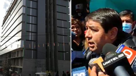 Incendio en la construcción del Mall Gran Vía en La Paz
