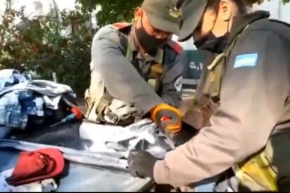 Bolivianos capturados con droga oculta en mercadería
