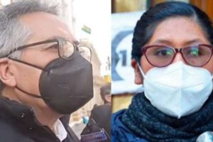 Gustavo Torrico y la alcaldesa de El Alto Eva Copa