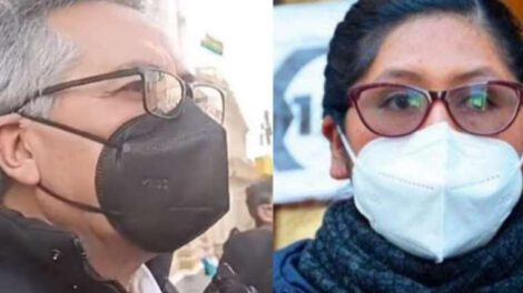 Gustavo Torrico y la alcaldesa de El Alto Eva Copa