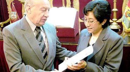 Día del Juez Boliviano con Silvia Patricia Guerra en la Corte de Oruro