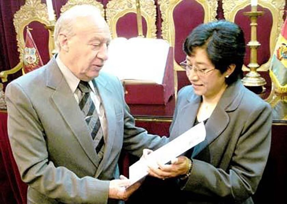 Día del Juez Boliviano con Silvia Patricia Guerra en la Corte de Oruro