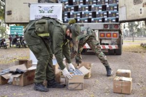 Droga en frontera Argentina hallada por la Gendarmería