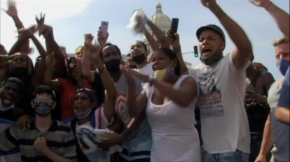 Protestas en Cuba por los apagones en Santiago