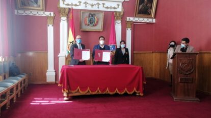 Memorándum de entendimiento firmado por GAMO y ONU-Hábitat para desarrollo sostenible en Oruro