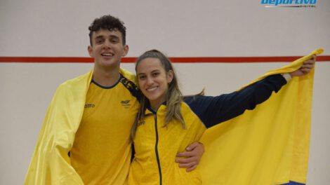 Campeones panamericanos de squash Juan Torres y María Ramírez