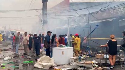 Incendio en mercado Mutualista causado por trabajos de soldadura