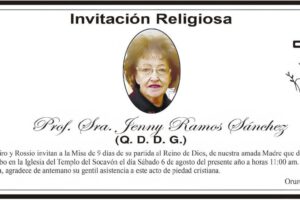 Prof. Sra. Jenny Ramos Sánchez