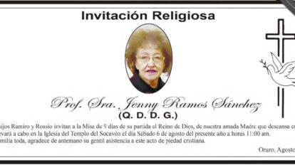 Prof. Sra. Jenny Ramos Sánchez