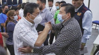 Jhonny Fernández junto a Luis Arce en reunión