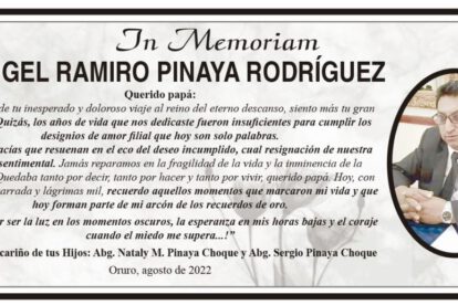 In Memoriam: Ángel Ramiro Pinaya Rodríguez