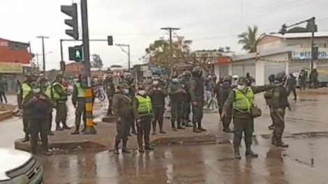 Detención de diputada Creemos durante el paro cívico