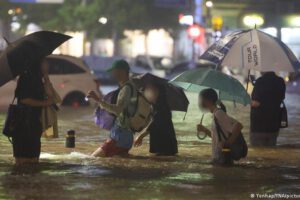 Lluvias intensas en Corea del Sur