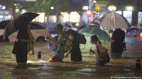 Lluvias intensas en Corea del Sur