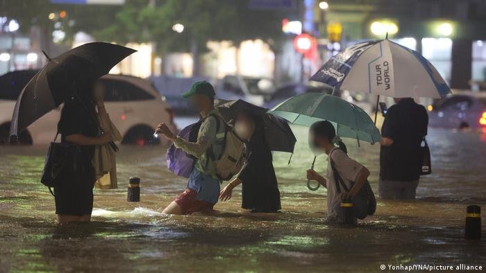 Lluvias intensas en Corea del Sur