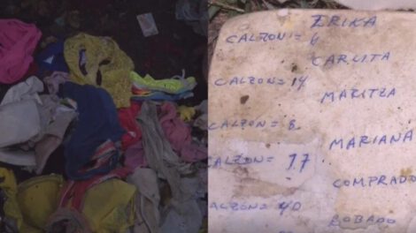 Hallan prendas íntimas en Santa Cruz