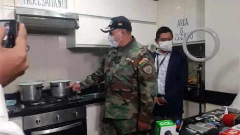 laboratorio de droga en Santa Cruz