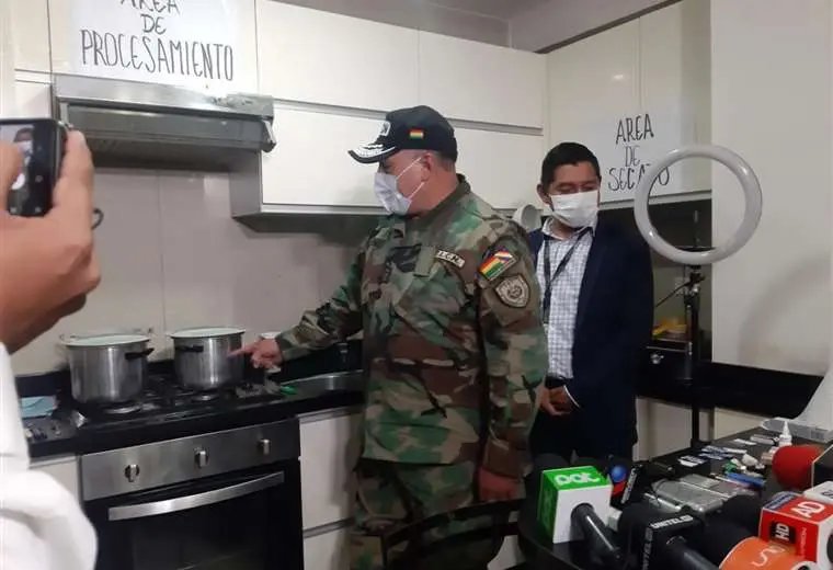laboratorio de droga en Santa Cruz