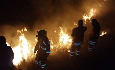 Incendio forestal en La Paz