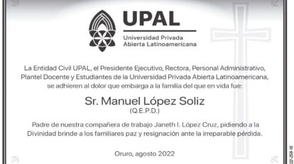 Necrológico de Manuel López Soliz
