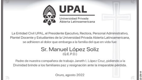 Necrológico de Manuel López Soliz