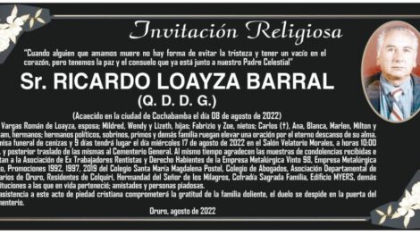 Obituario de Ricardo Loayza Barral