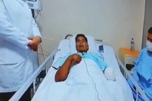 Placido Cota agradeciendo a los doctores que le salvaron la vida