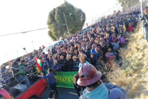 Movimientos sociales afines al Gobierno en defensa de Luis Arce