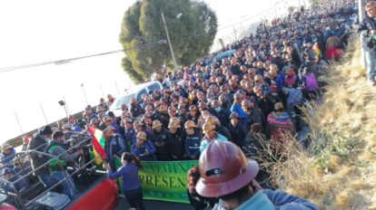 Movimientos sociales afines al Gobierno en defensa de Luis Arce
