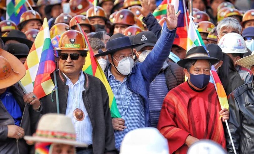 Censo sin intromisión política en la marcha de Arce, Choquehuanca y Morales