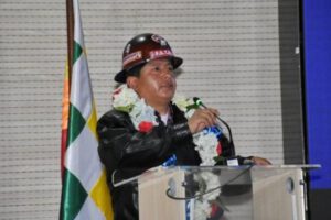 Juan Carlos Huarachi, dirigente de la COB