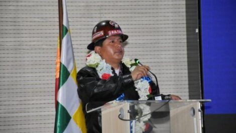 Juan Carlos Huarachi, dirigente de la COB