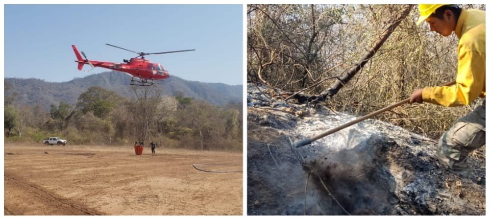 Incendio forestal en municipios cruceños