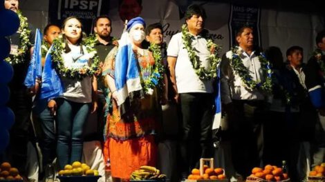 Evo Morales celular extraviado durante acto de campaña