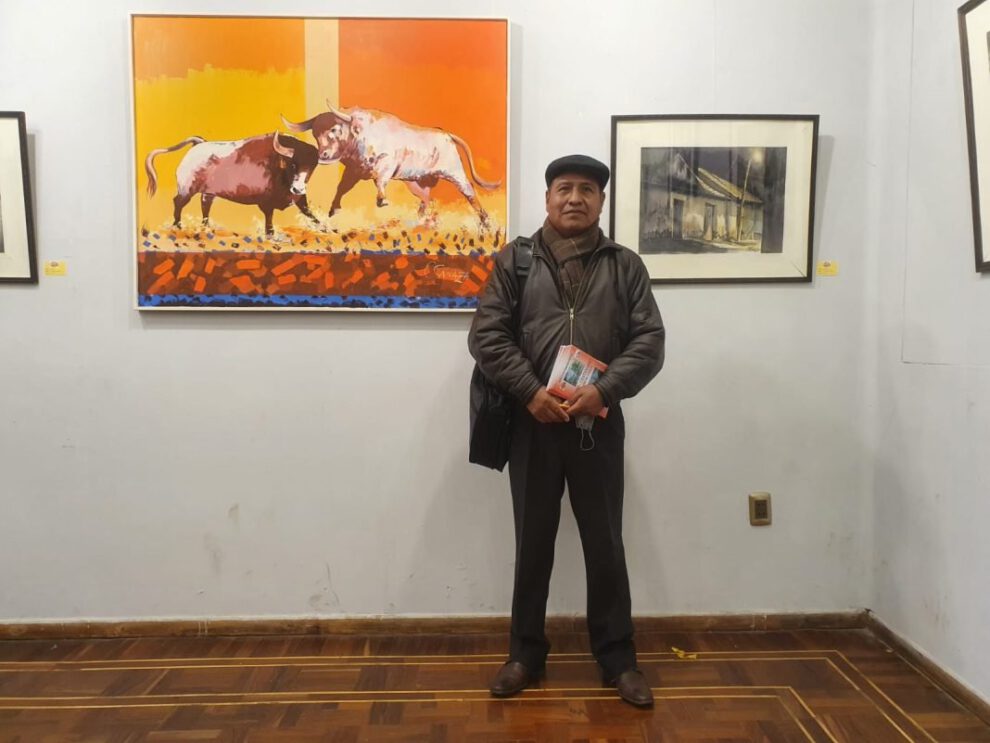 Orlando Canaza presenta su exposición en homenaje a los 100 años de Bellas Artes