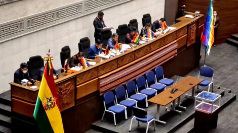 La Asamblea Legislativa Plurinacional durante la sesión para la elección del Defensor del Pueblo