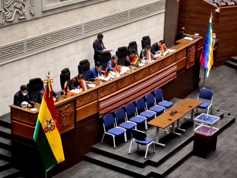 La Asamblea Legislativa Plurinacional durante la sesión para la elección del Defensor del Pueblo