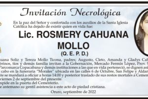 Lic. Rosmery Cahuana Mollo Q. E. P. D.