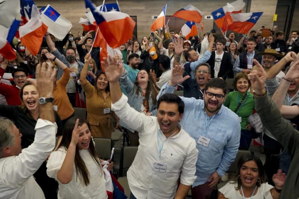 Festejos por los resultados del Plebiscito de salida