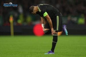 lesión de Benzema en el partido contra el Celtic FC