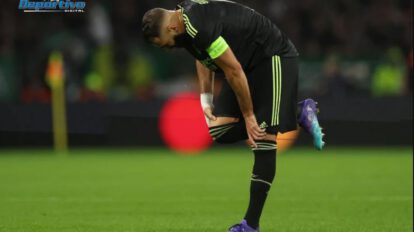 lesión de Benzema en el partido contra el Celtic FC